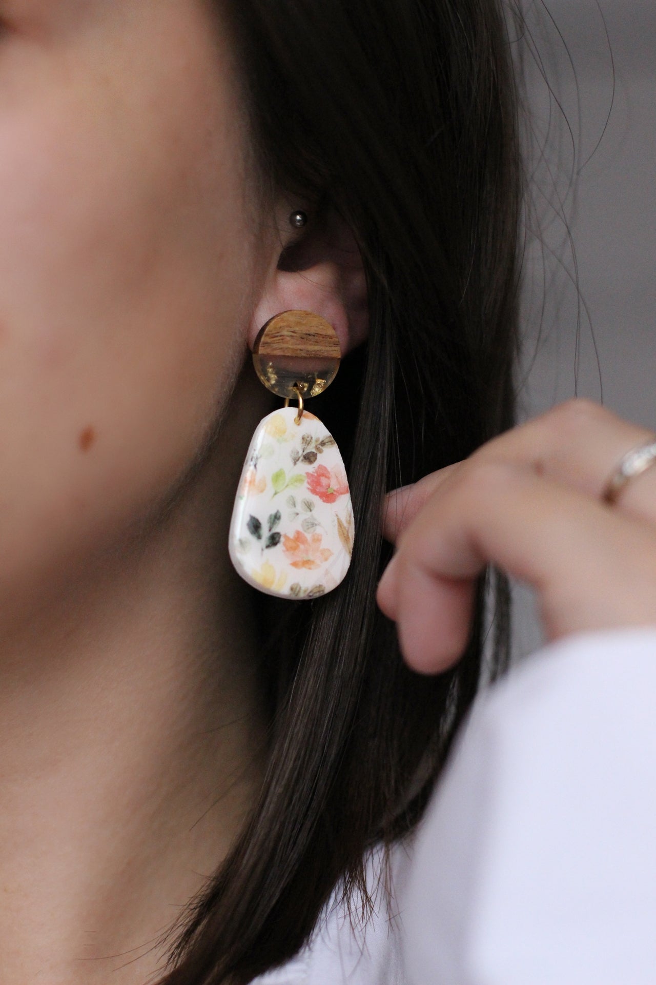 OLIVIA | Boucles d'oreilles en argile polymère