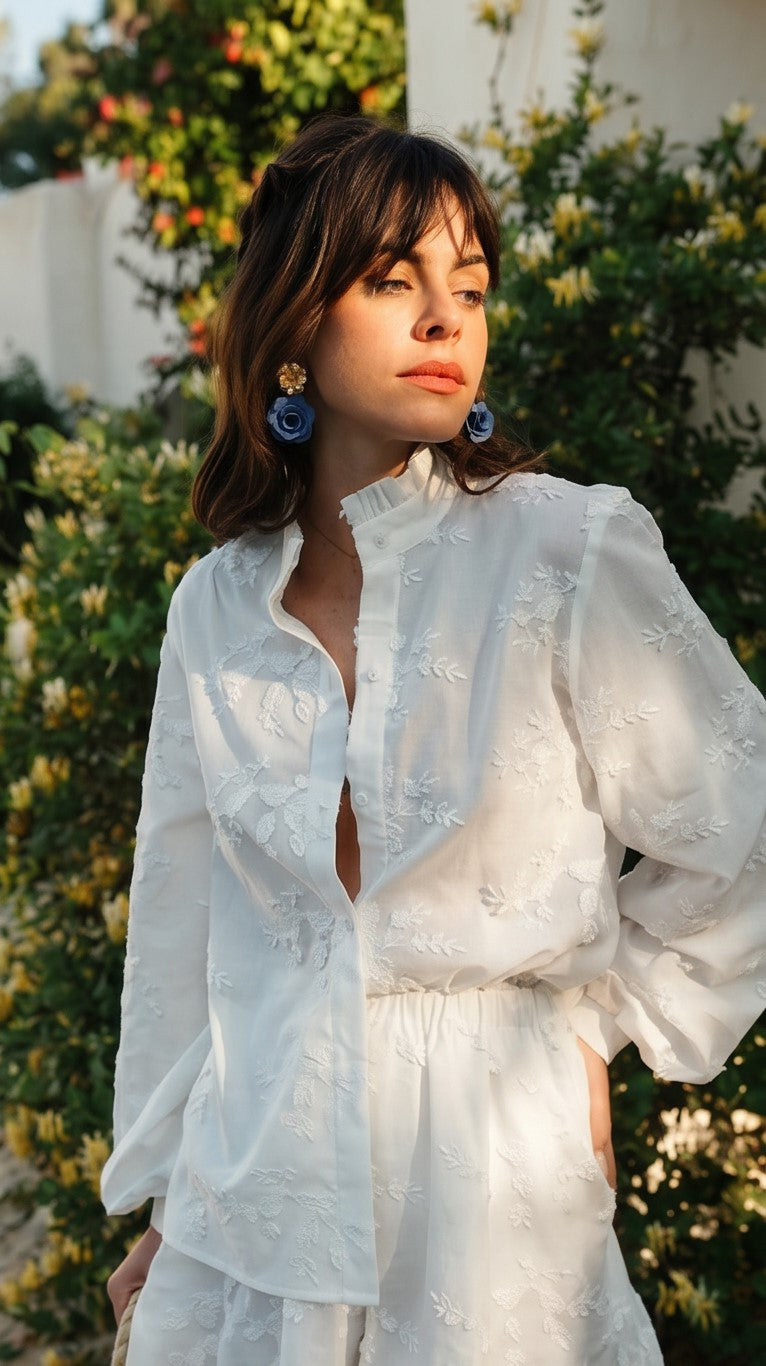 ÉLORIA (fleur) | Boucles d'oreilles en argile polymère