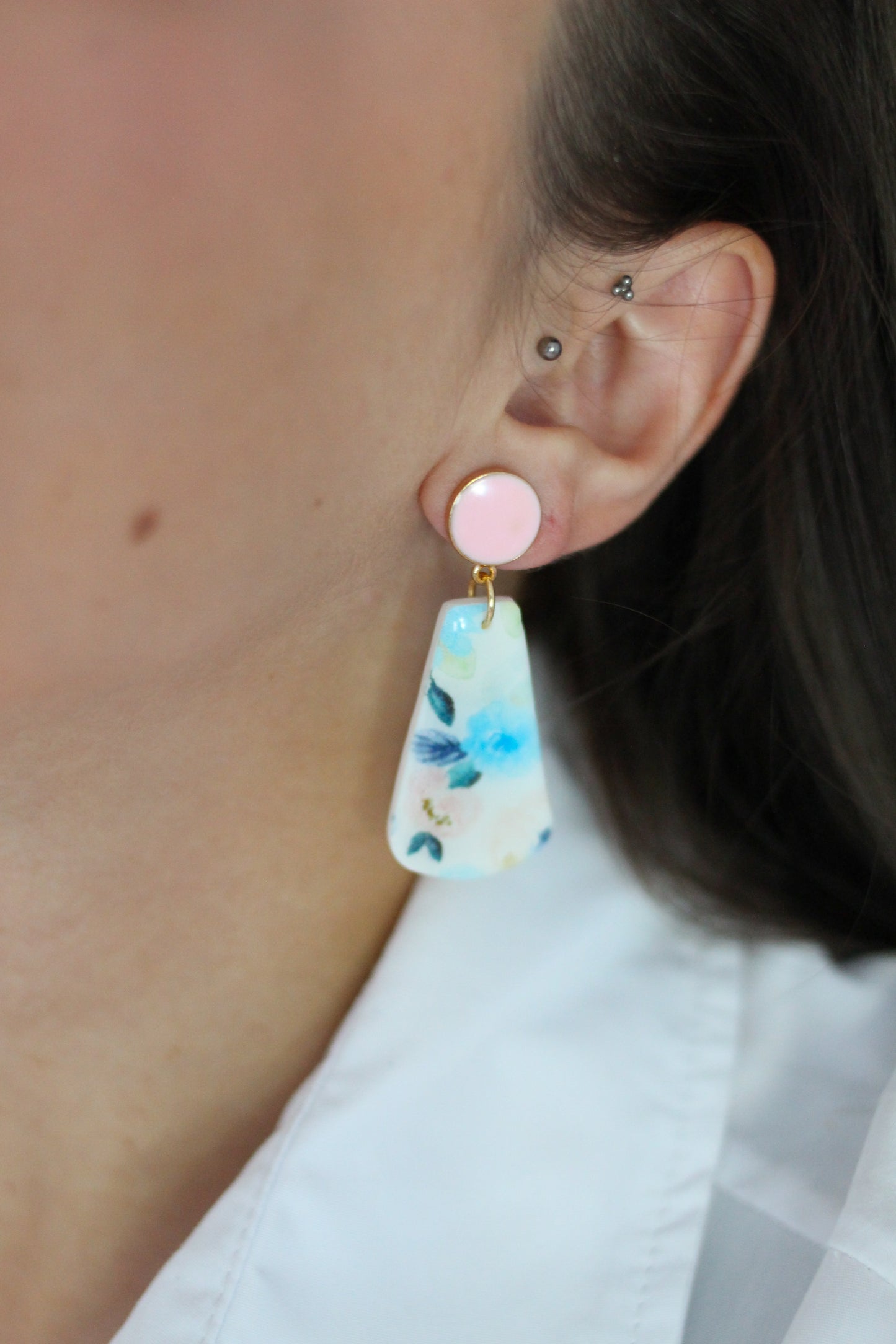 IRIS | Boucles d'oreilles en argile polymère