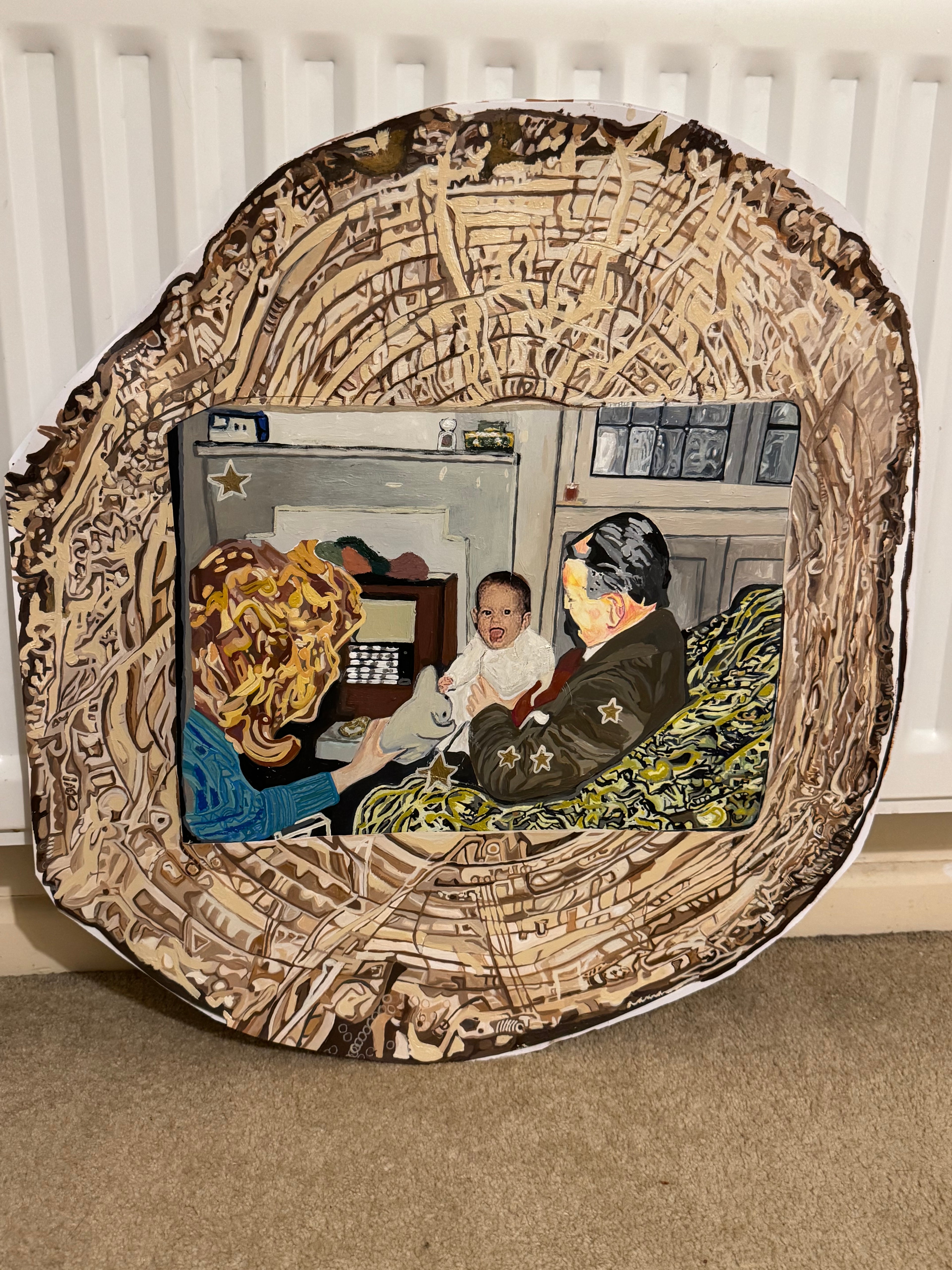 Cintre porte boucles d'oreilles effet miroir