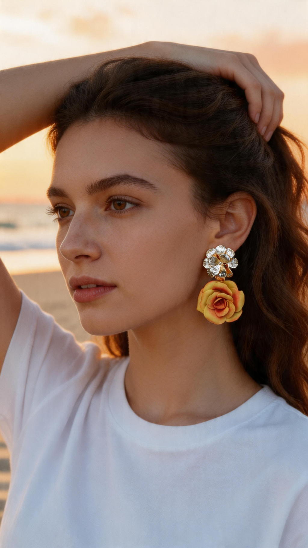 ÉLORIA (fleur) | Boucles d'oreilles en argile polymère