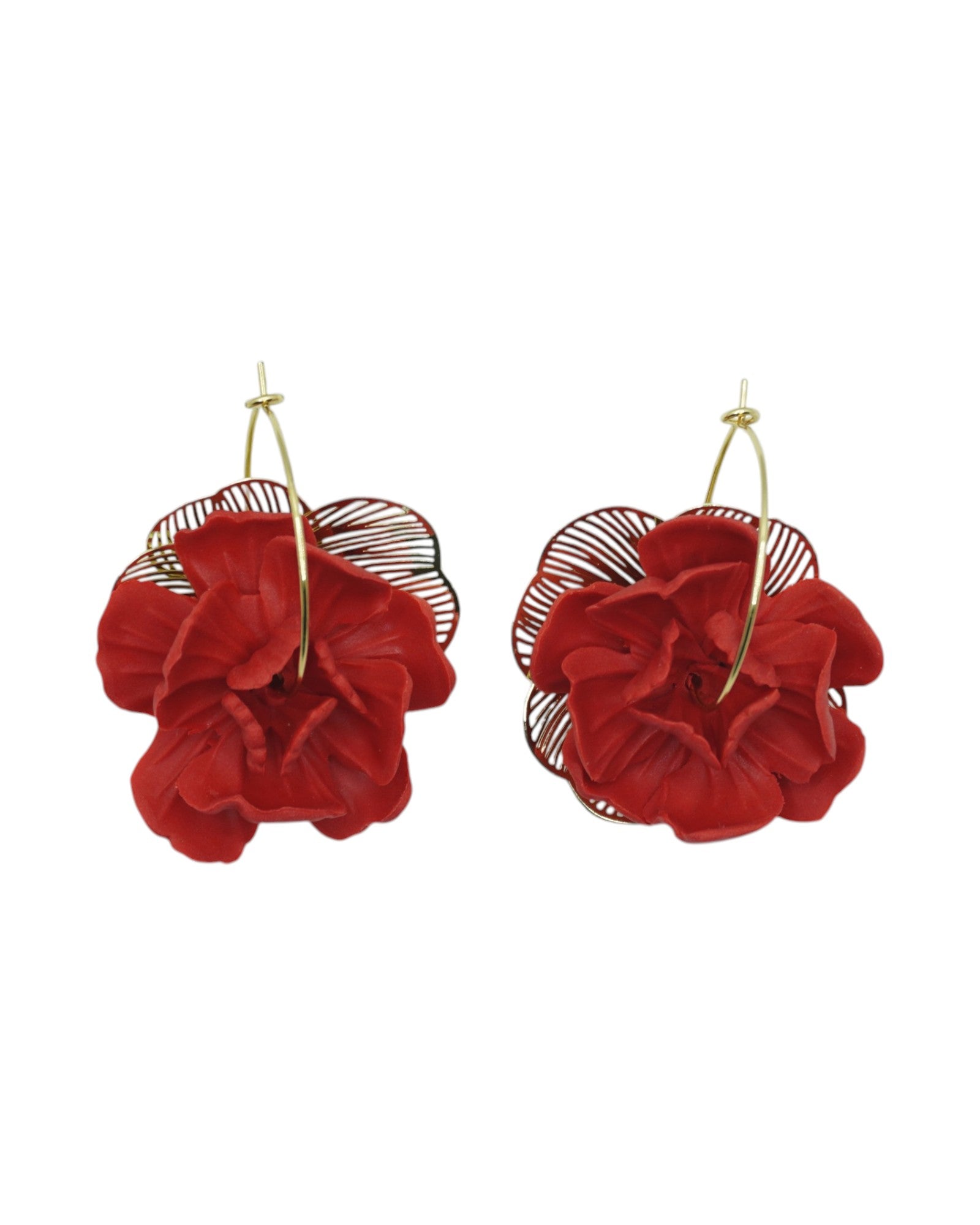 Créoles SOLANA — boucles d'oreilles argile polymère