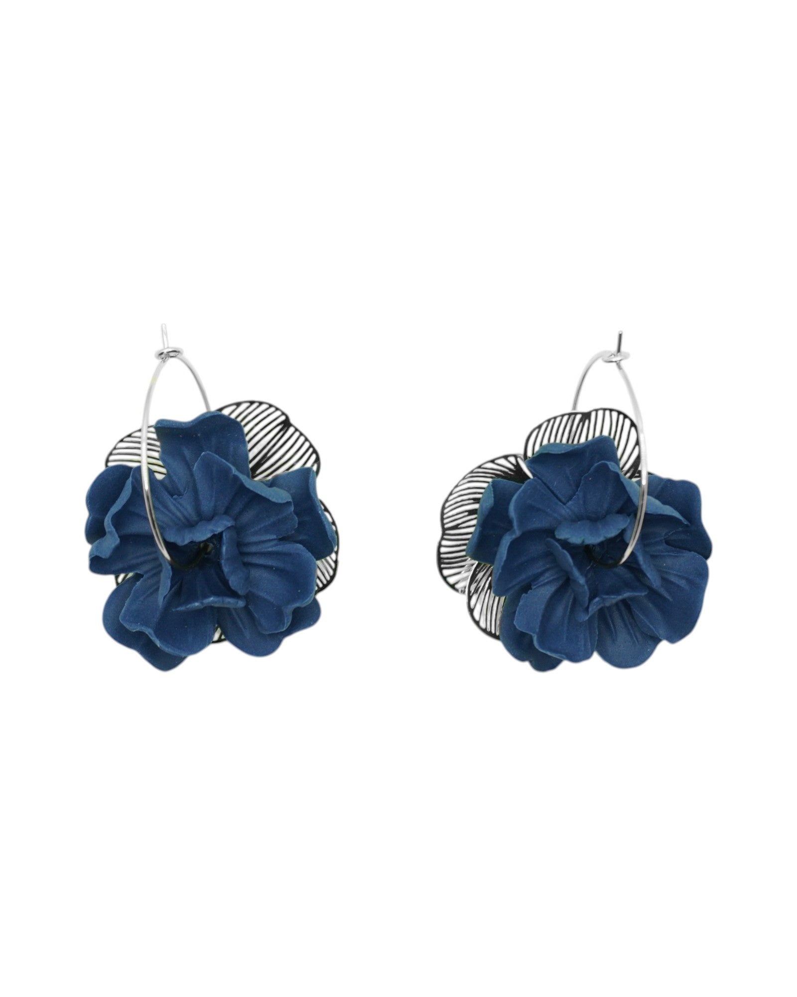 Créoles SOLANA — boucles d'oreilles argile polymère
