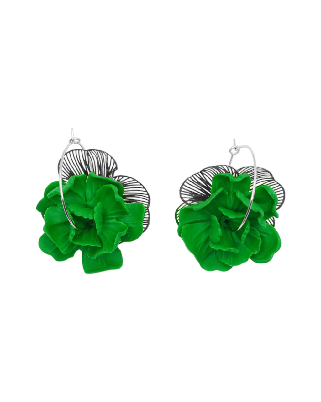 Créoles SOLANA — boucles d'oreilles argile polymère