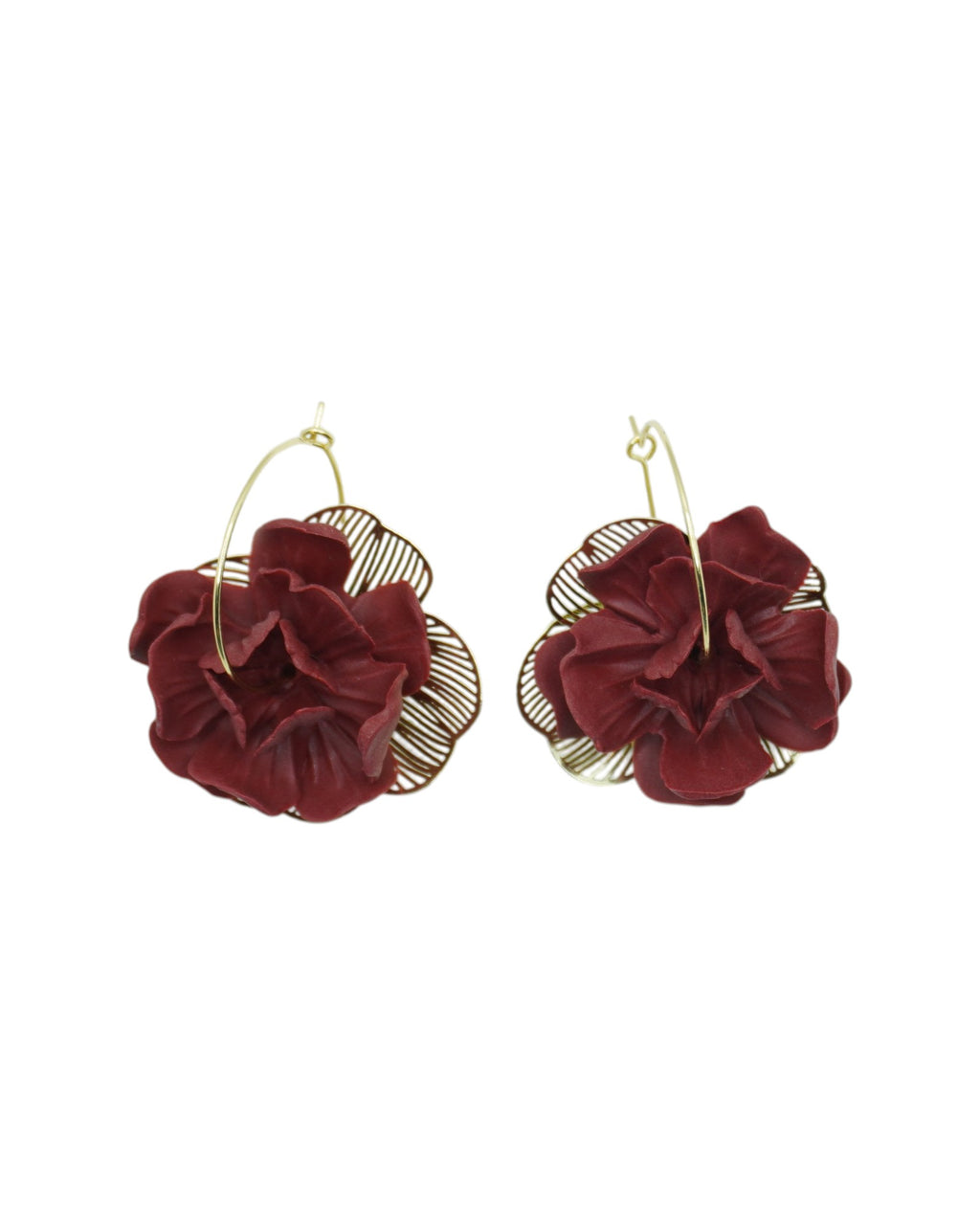 Créoles SOLANA — boucles d'oreilles argile polymère