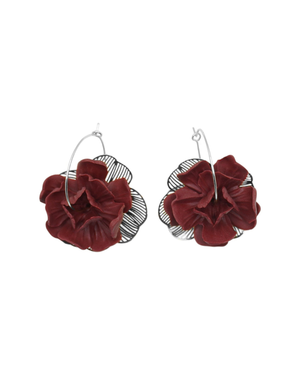 Créoles SOLANA — boucles d'oreilles argile polymère