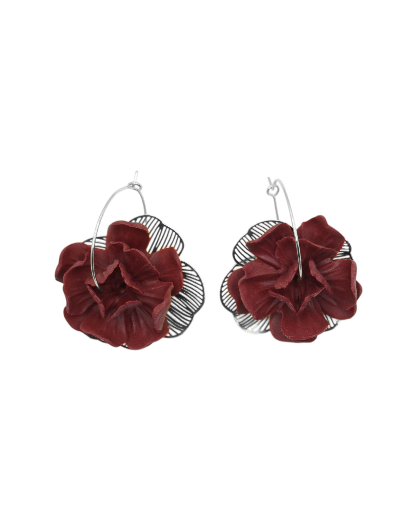 Créoles SOLANA — boucles d'oreilles argile polymère