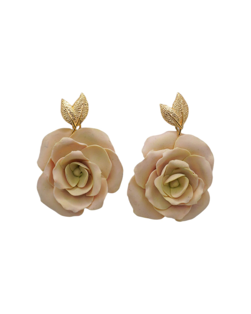 ÉLORIA (petit feuillage) | Boucles d'oreilles en argile polymère