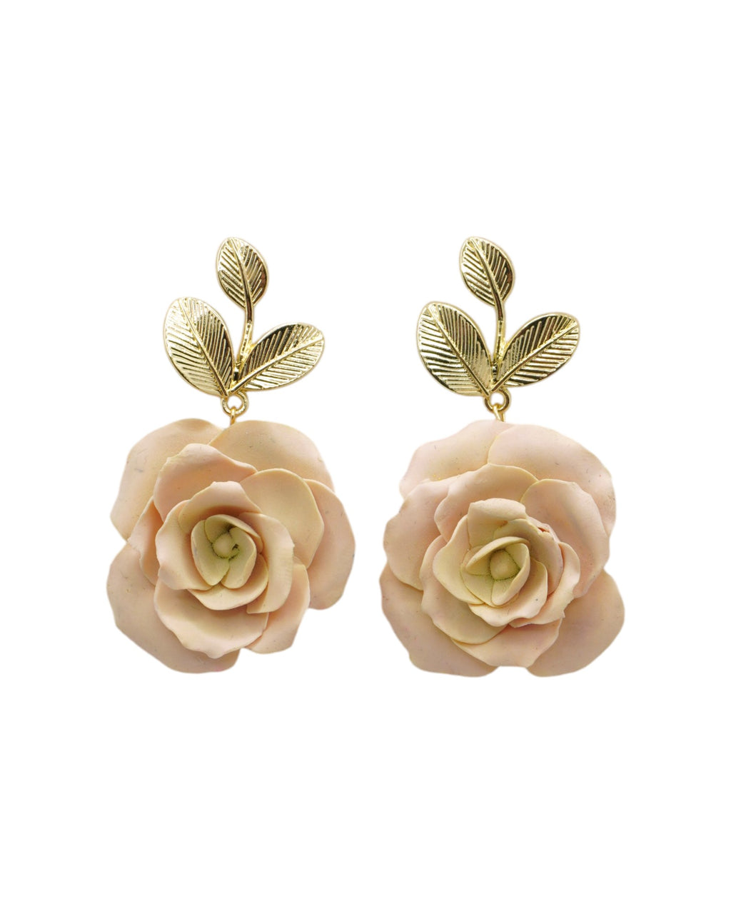 ÉLORIA (grand feuillage) | Boucles d'oreilles en argile polymère