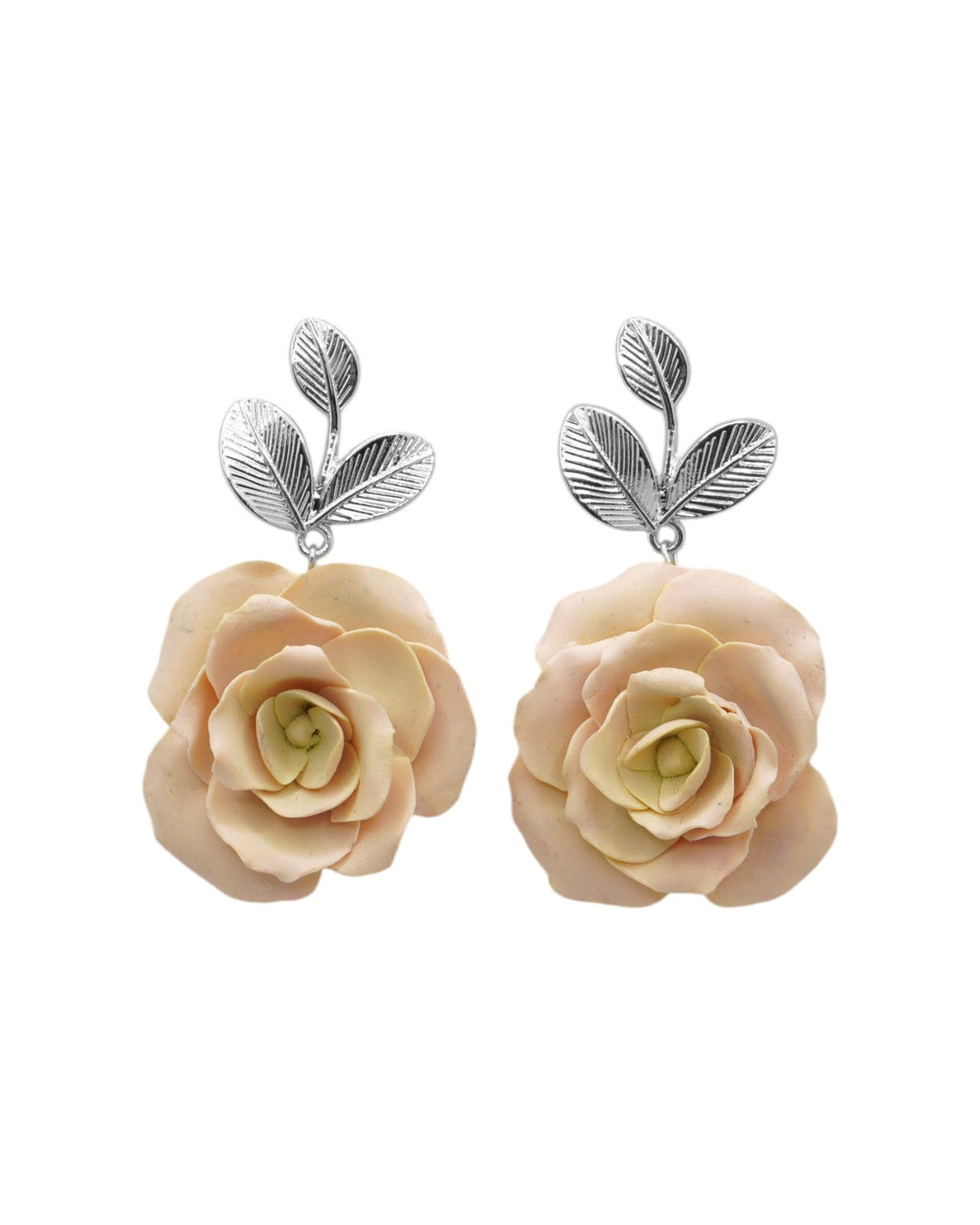 ÉLORIA (grand feuillage) | Boucles d'oreilles en argile polymère