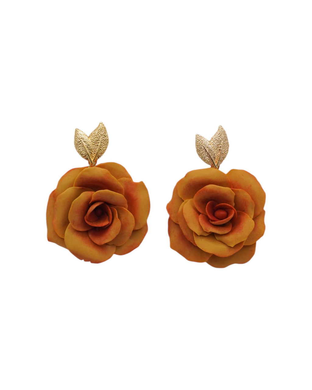 ÉLORIA (petit feuillage) | Boucles d'oreilles en argile polymère