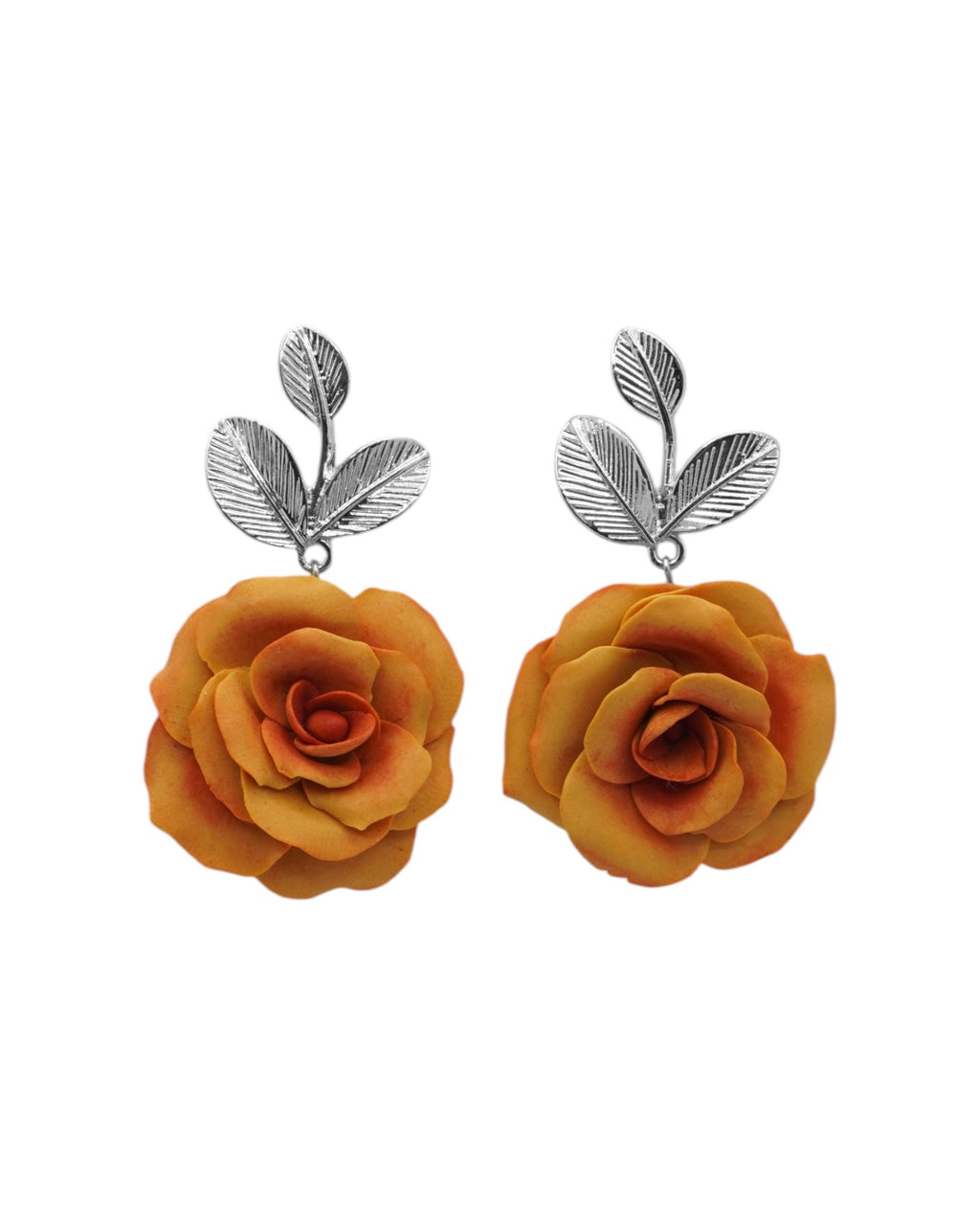 ÉLORIA (grand feuillage) | Boucles d'oreilles en argile polymère