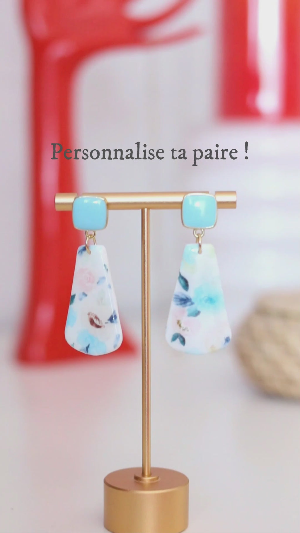 IRIS | Boucles d'oreilles en argile polymère