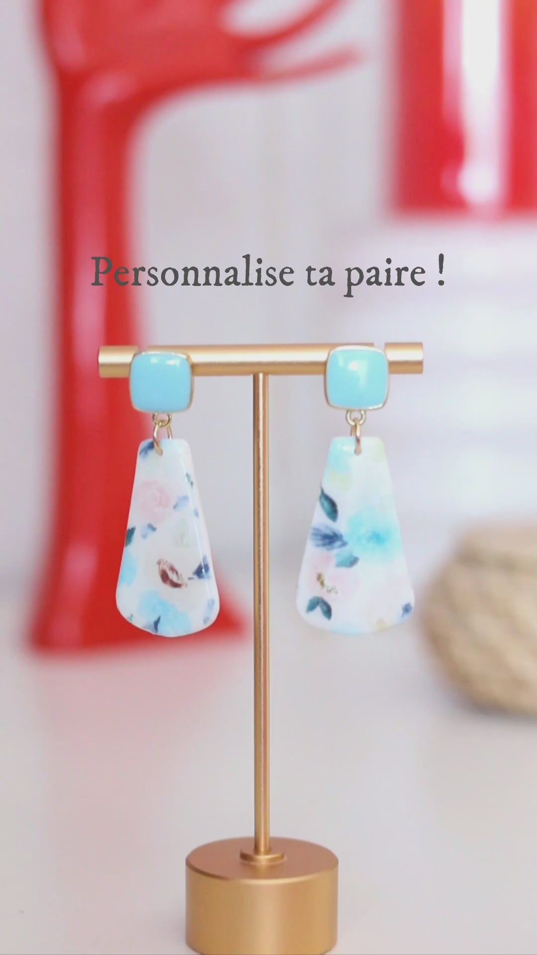 IRIS | Boucles d'oreilles en argile polymère