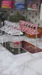 Cintre porte boucles d'oreilles effet miroir