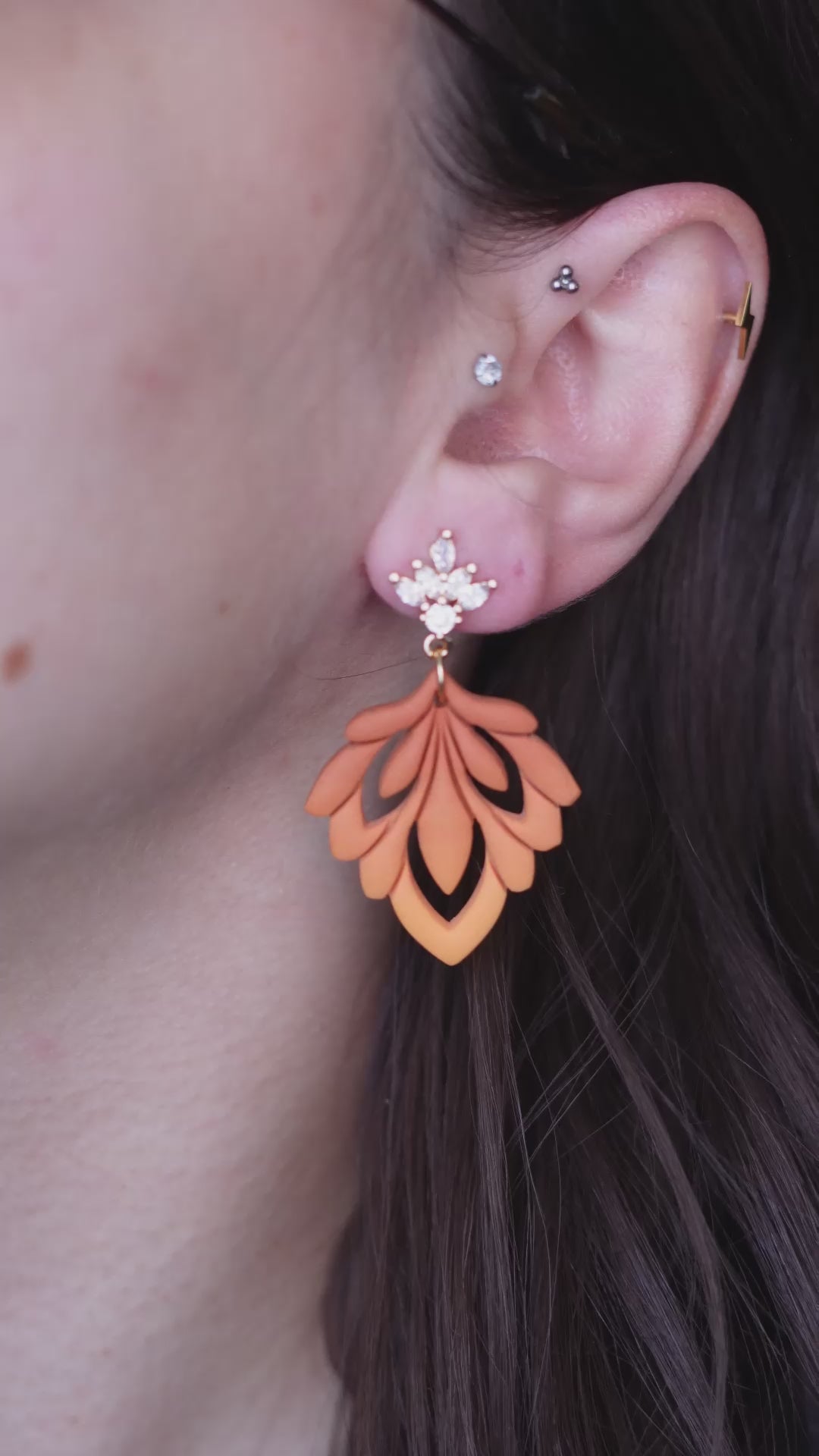 AMBRE | Boucles d'oreilles en argile polymère