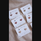 Clous d'oreilles cœur | En argile polymère