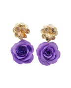 ÉLORIA (fleur) | Boucles d'oreilles en argile polymère