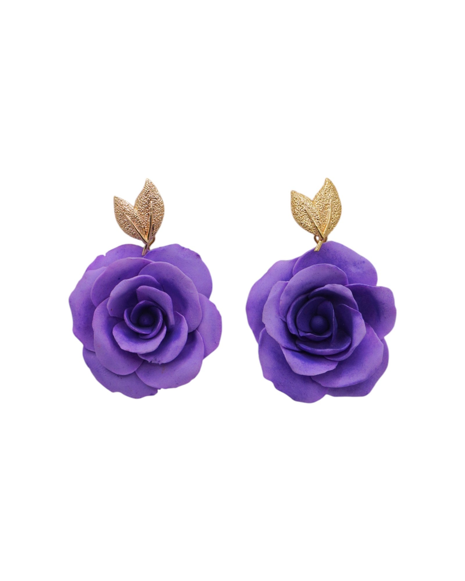 ÉLORIA (petit feuillage) | Boucles d'oreilles en argile polymère