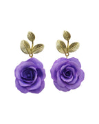 ÉLORIA (grand feuillage) | Boucles d'oreilles en argile polymère