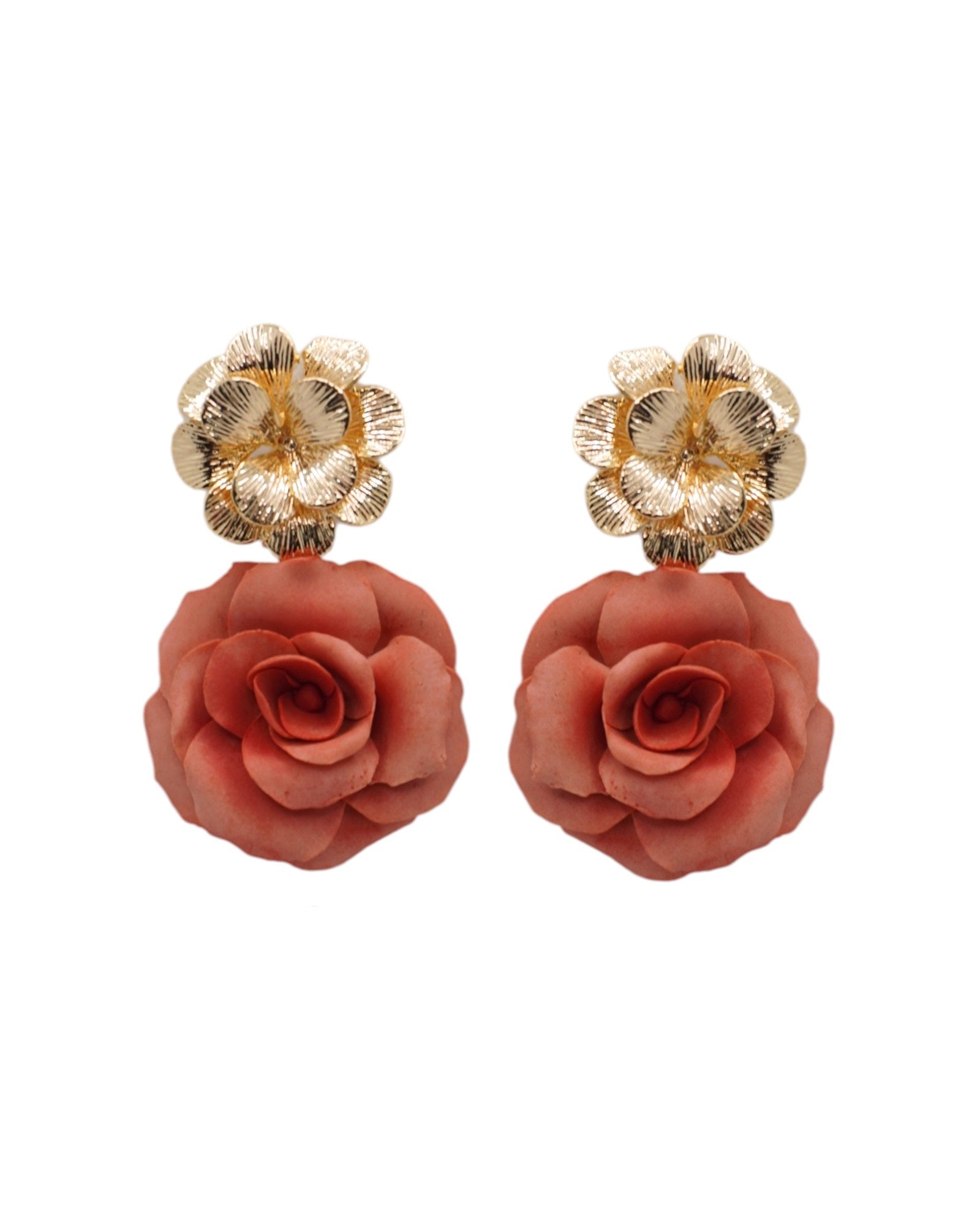 ÉLORIA (fleur) | Boucles d'oreilles en argile polymère