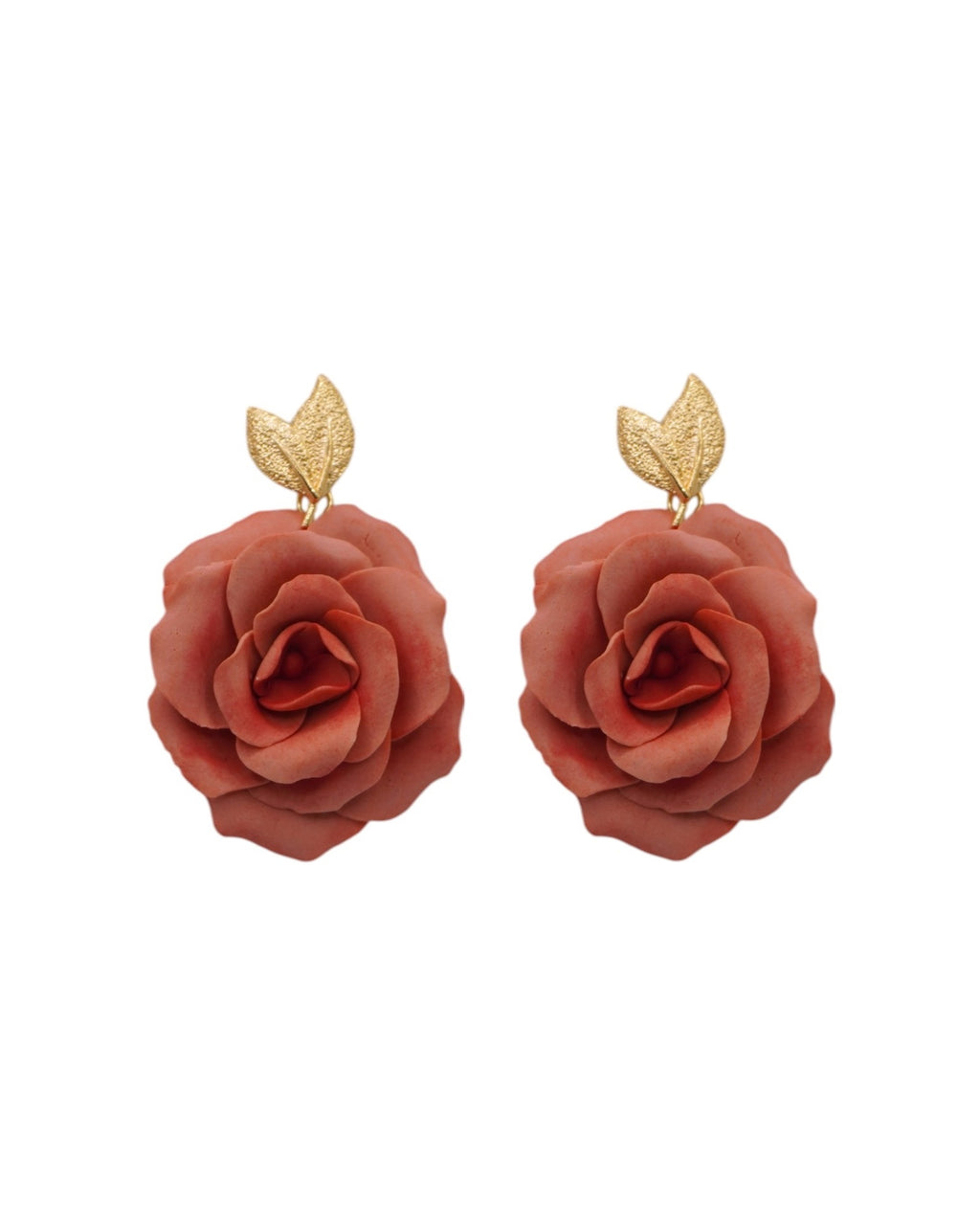 ÉLORIA (petit feuillage) | Boucles d'oreilles en argile polymère