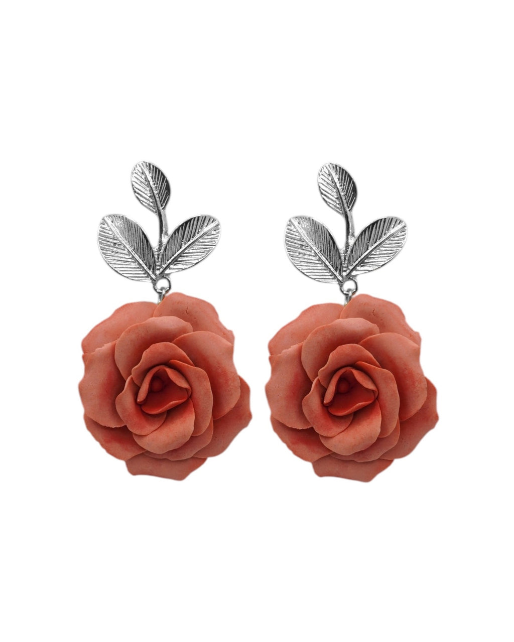 ÉLORIA (grand feuillage) | Boucles d'oreilles en argile polymère