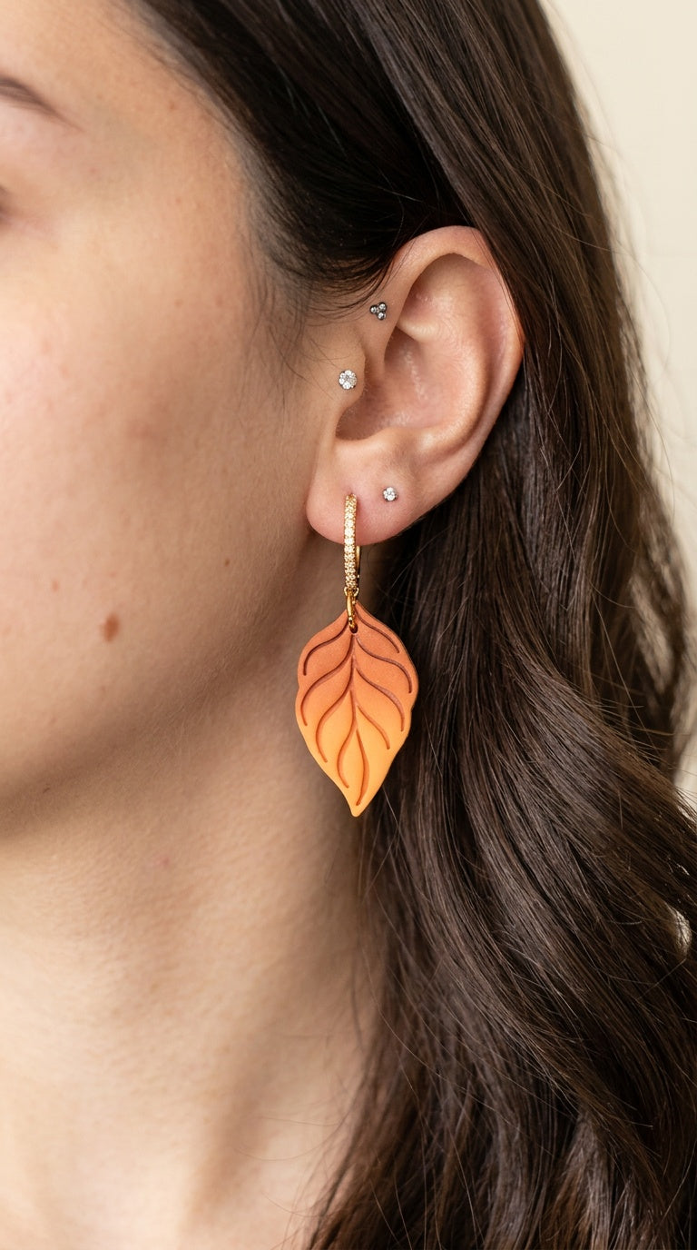 AUTOMNA | Boucles d'oreilles en argile polymère