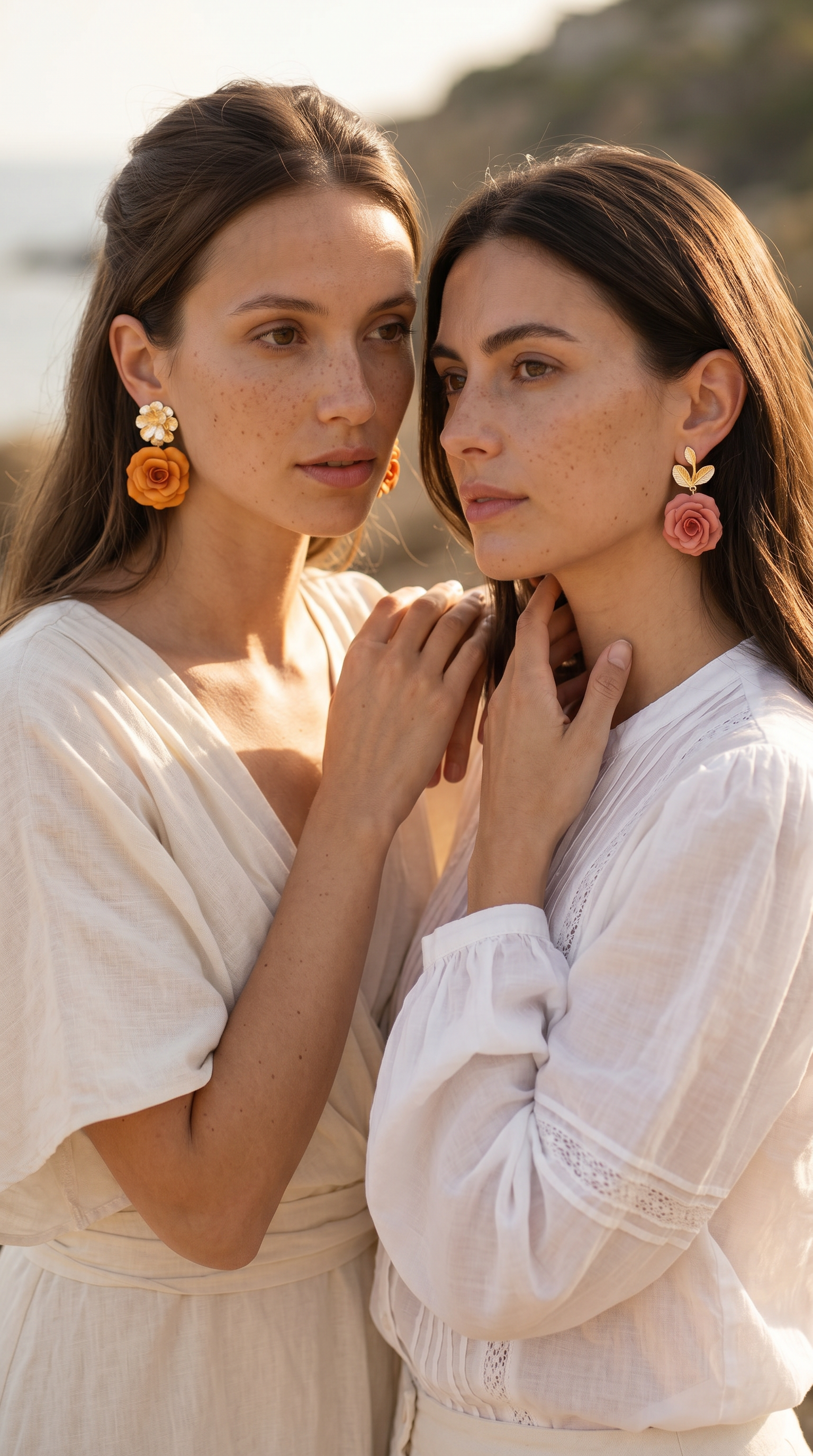 ÉLORIA (grand feuillage) | Boucles d'oreilles en argile polymère